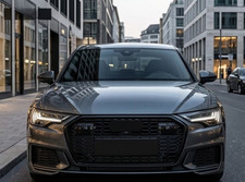 Wabengrill passend für Audi A6 C8 4K 2019-2024 Schwarz Glanz RS-Look Optik
