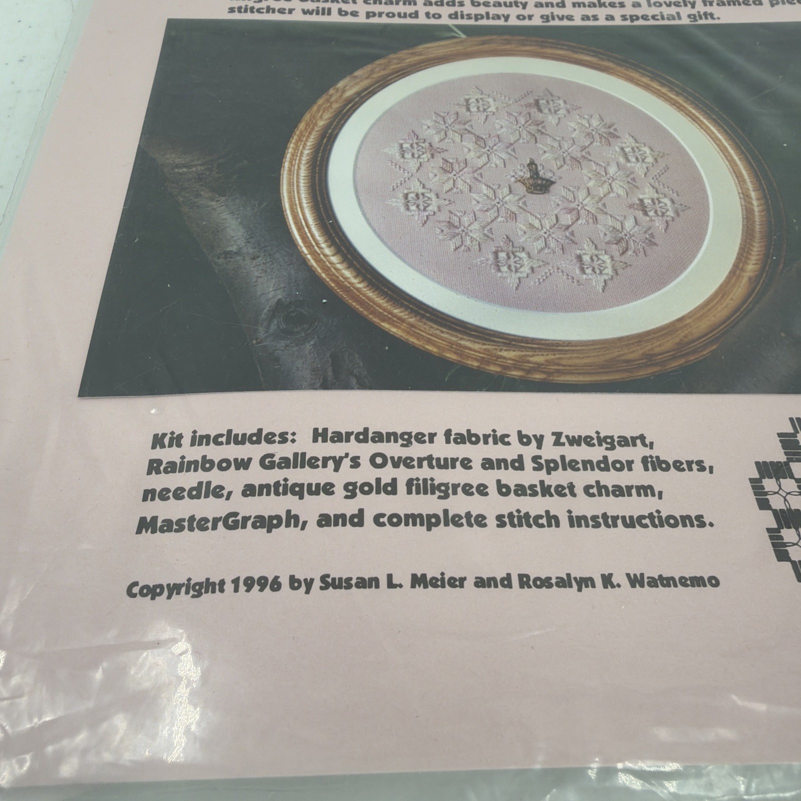Nordic Needle Hardanger Beginnings Flower Garden Design Kit #K2119 Vtg