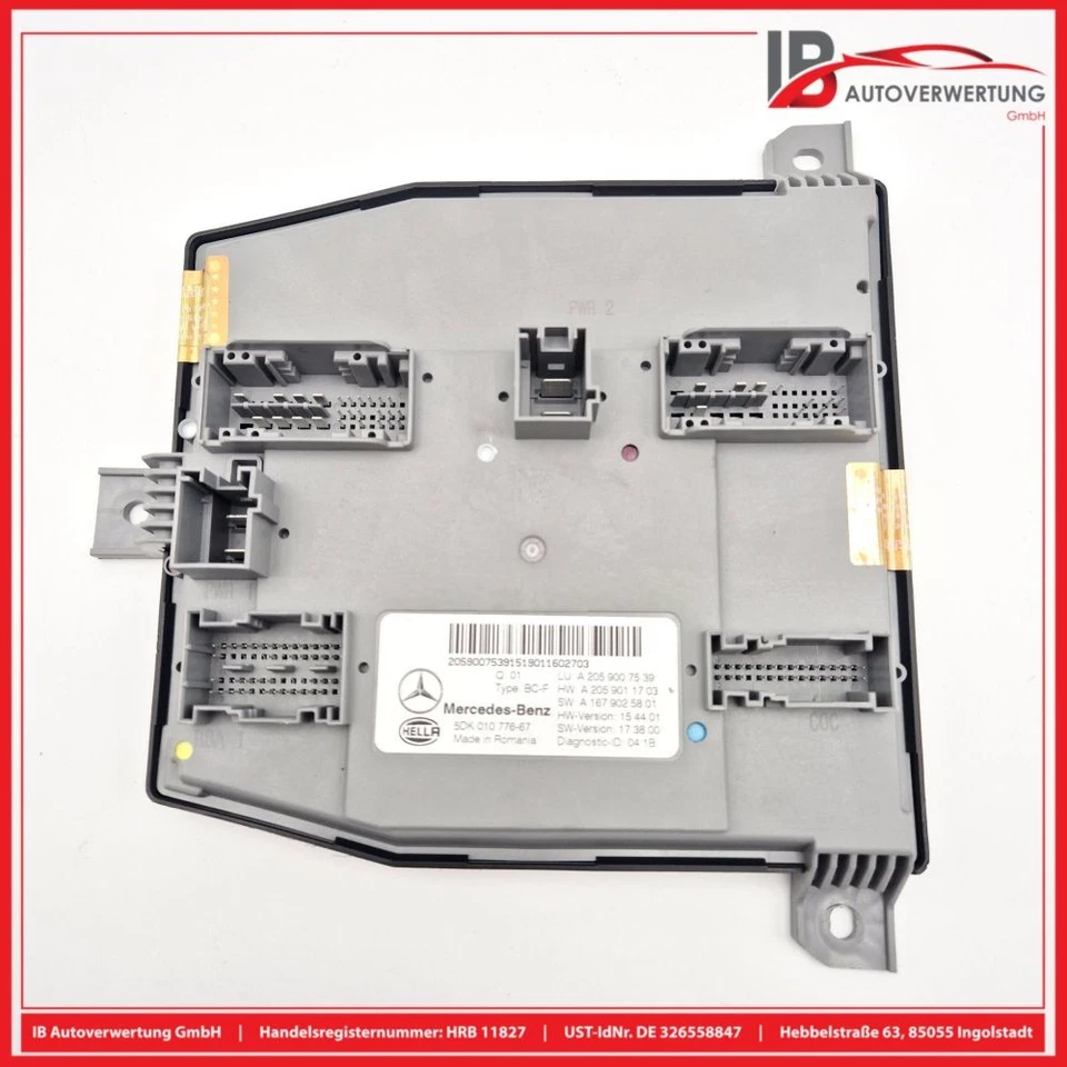 Steuergerät Bordsteuergerät vorne A2059007539 MERCEDES C-KLASSE C220 D S205 - Image 3 of 4