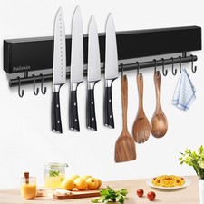 17" Magnetic Knife Strip Rack with Hooks