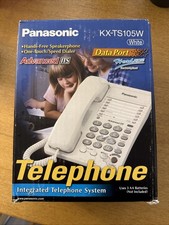 Panasonic KX-TS105W White Corded Telephone Intergraded Phone - Unopened
