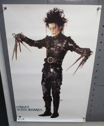 1991 EDWARD SCISSORHANDS Movie POSTER 23"x35" MH76