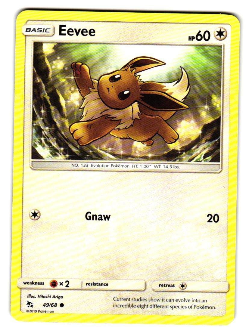 Eevee 49/68 Common Hidden Fates Pokemon Near Mint