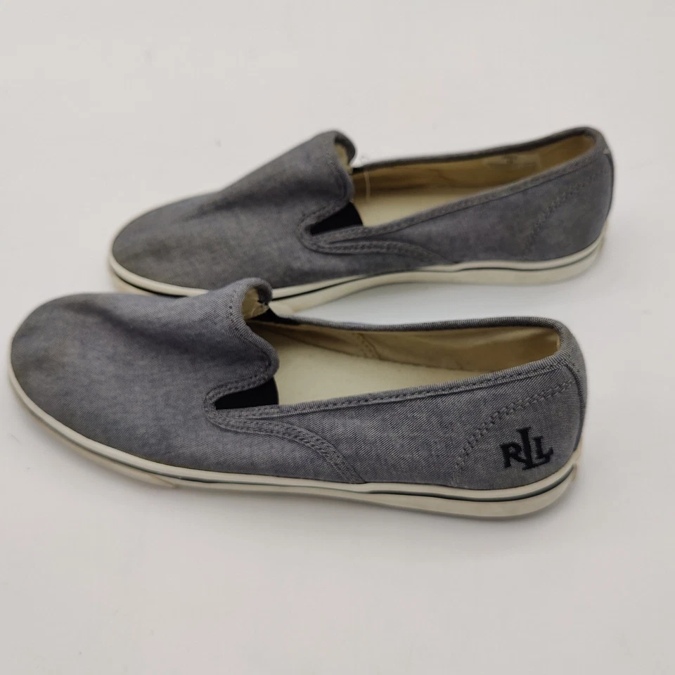 Ralph Lauren LRL Janis Chambray Náutico Preppy Zapato de Viaje Sin Cordones para Mujer 8B Foto 4 de 4
