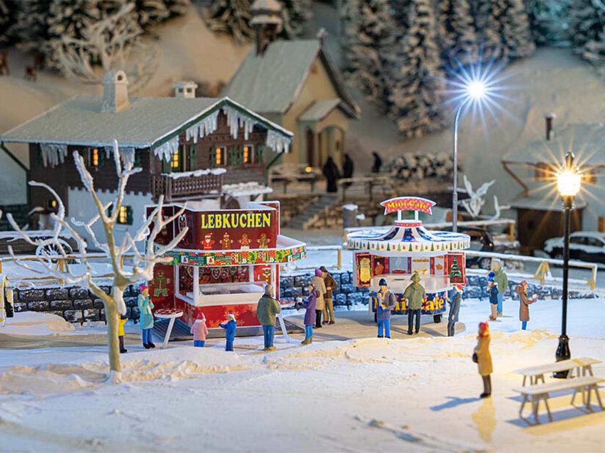 Faller FA134001 - Christmas Market Kiosks (2) Kit