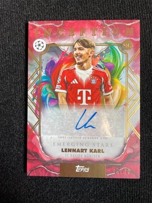 Lennart Karl 2025/26 Topps Inception UEFA Emerging Stars Auto /10 RC