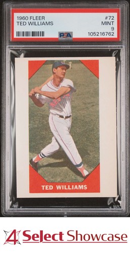 1960 FLEER #72 TED WILLIAMS RED SOX HOF PSA 9