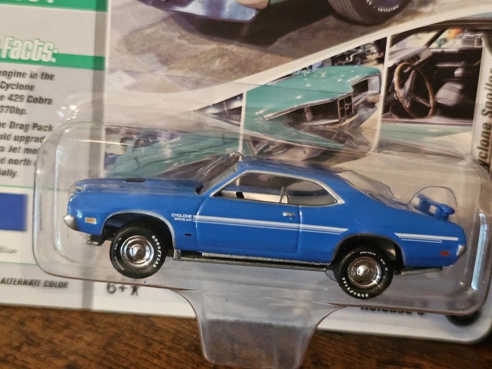 Johnny Lightning Muscle Cars 美国 1970 年水星旋风锅炉错误未旋转铆钉 — 第 3/4 张图片