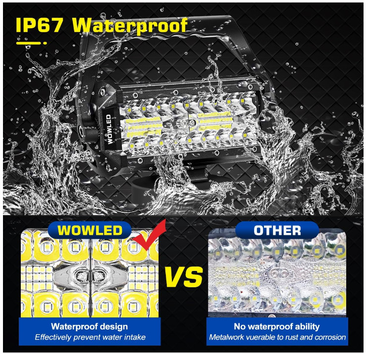 WFPOWER 120W Portable LED Work Light,Magnetic Base,Waterproof Flood & Spot Light