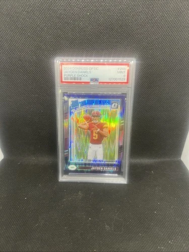 24 Panini Donruss Optic Rated Rookie Jayden Daniels #248 Purple Shock Prizm (RC)
