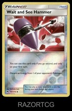 WAIT AND SEE HAMMER 192/214 UC LOST THUNDER POKEMON REVERSE HOLO NM/M