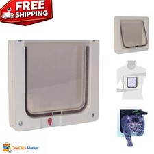 SINCE 1979 Perfect Pet Cat Flap Door - 4-Way Lock, Durable Plastic, 6 1/4"