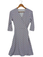 ORSAY Wickelkleid Damen Kleid Gr. DE 36 blau-pink Casual-Look