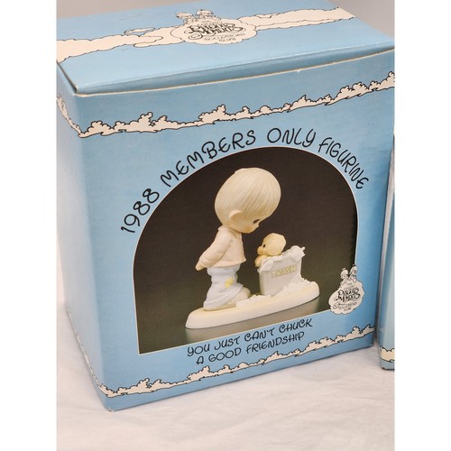 Lote de figuras Precious Moments solo para miembros Chuck Friendship de colección años 80 con caja - Imagen 11 de 14