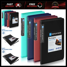 30-Pocket Heavy Duty Binder with Plastic Sleeves for Art, 8.5x11 Portfolio