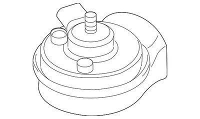 Genuine Volkswagen Low Note Horn 3C0-951-221-F
