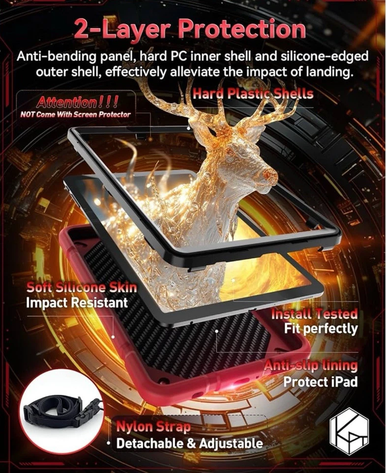 Tablet Heavy Duty Stand Case For Sam Galaxy Tab A7 Lite 8.7 SM-T220 T225 2021 - Image 4 of 4