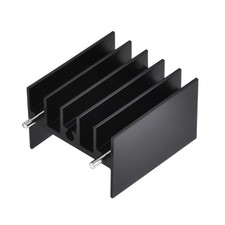 10Pcs 25x23x16mm TO-220 Aluminum Heatsink with 2 Support Pin Black