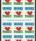 #2813a 29ct Love conv. booklet of 18, plt# B121-5 — photo 2