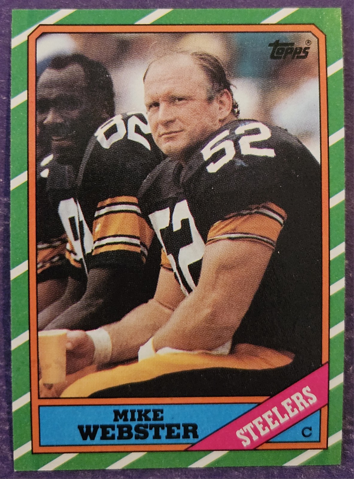 1986 Topps #286 Mike Webster Football card Pittsburgh Steelers! HOF!