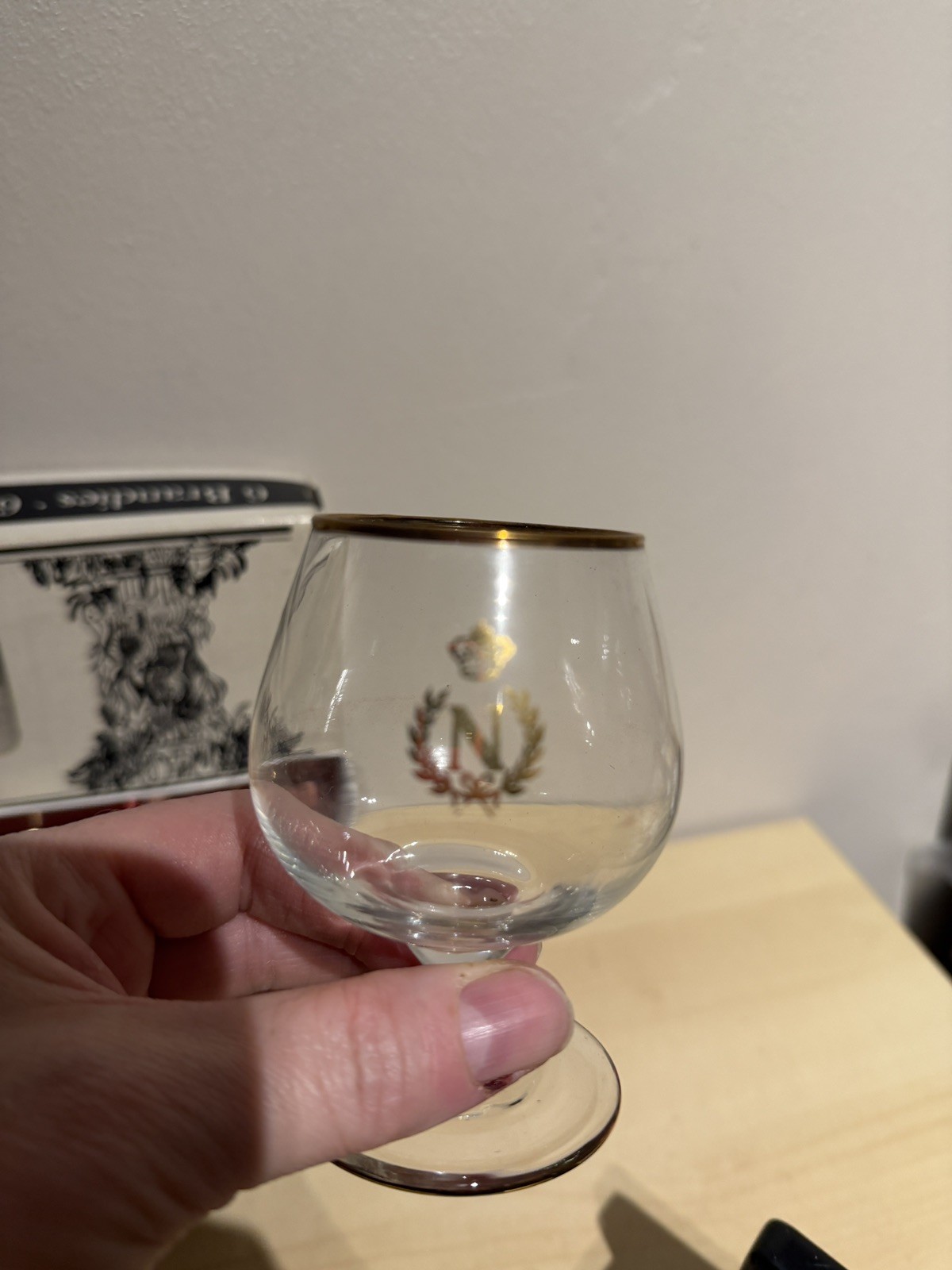 Vintage 1970s Brandies By Dema Made in England set of 6 napoleon brandy glasses