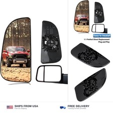 Driver Left Side Lower Mirror Glass Replacement, for 2010-2020 Dodge Ram 1500...