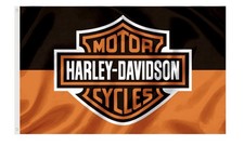 Harley Davidson Moto Enthusiast 3x5 pieds drapeau/bannière garage bannière murale