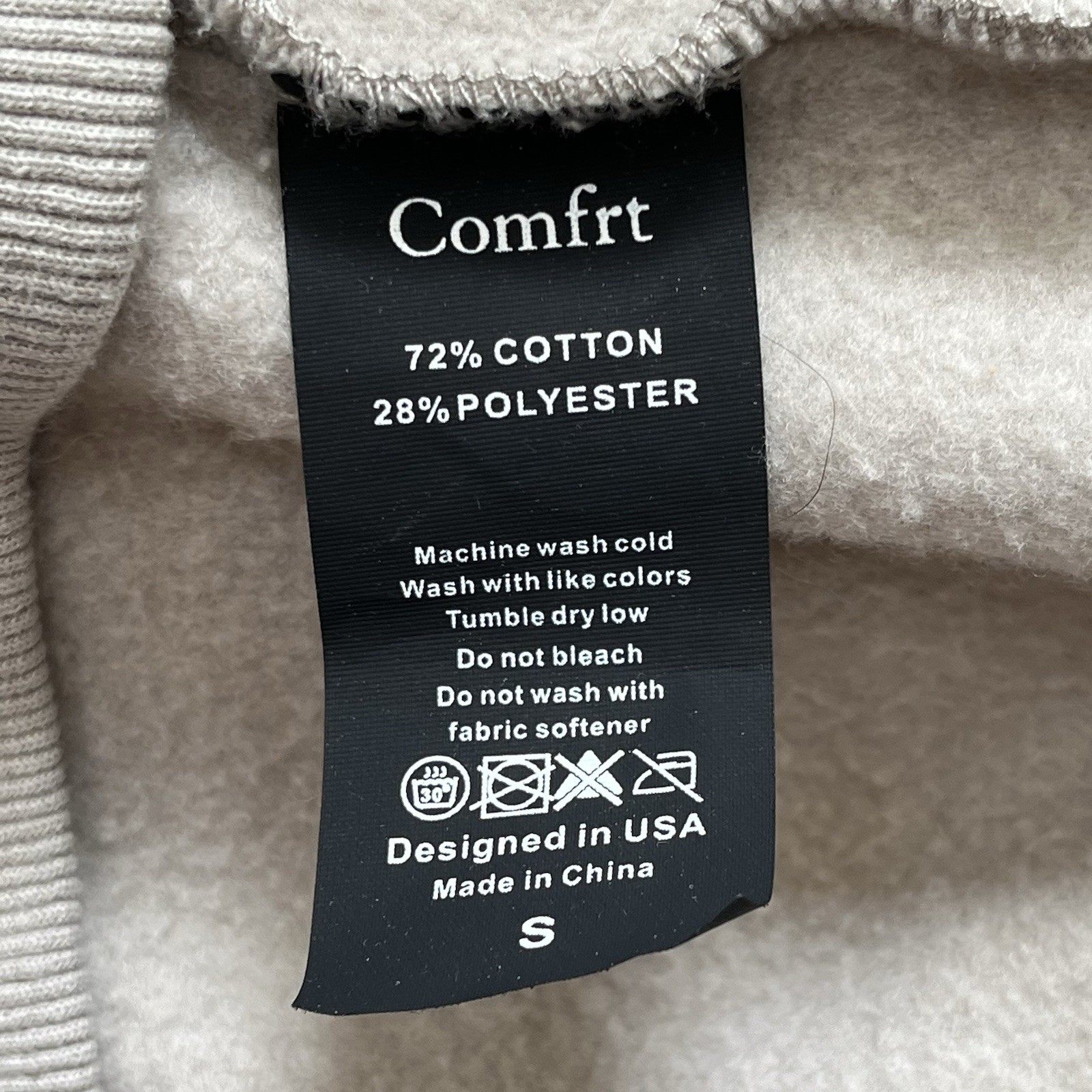 Comfrt Coordinate Pullover Hoodie Sweatshirt Heavyweight Fleece Hoodie Size S