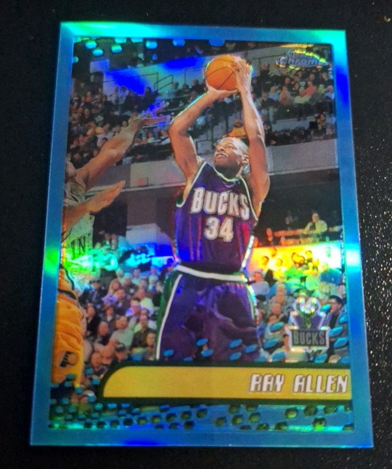 2001-02 TOPPS CHROME REFRACTOR SP #25 RAY ALLEN MILWAUKEE BUCKS HOF'ER NRMT-MT!!
