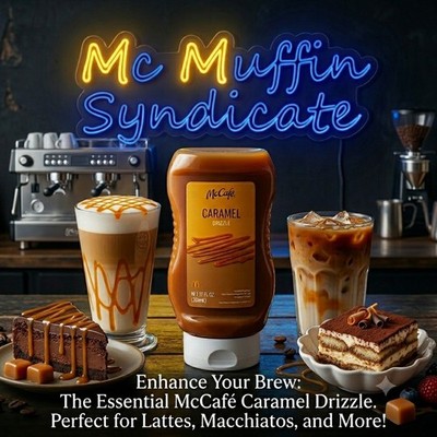 McDonald s McCafe Official 12 Oz. Caramel Drizzle Easy Squeeze Top Bottle