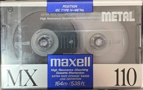 Maxell MX 110 Type IV Metal Cassette Tape SEALED, NOS