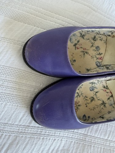 Chaussures plates à enfiler cuir bleu violet Dr Martens pointure 37 UK 4 vintage - Photo 2/18