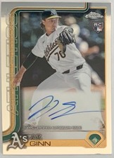 2025 Topps Chrome JT Ginn Auto #RA-JTG Athletics Rookie RC On Card Autograph