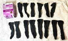 NOS Leggs Everyday Ankle Highs 10-Pair Pack Sheer Toe Off-Black Open Box 