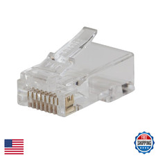 Klein Tools VDV826-762 Pass-Thru Modular Data Plug RJ45 CAT5e Gold Plated 200-Pa