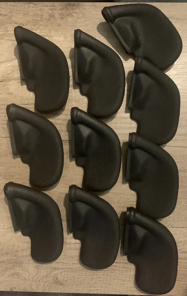 Juego de 10 cubiertas de hierro de gran tamaño Castle Bay de goma negra suave 3-9, SW, PW Foto 2 de 4