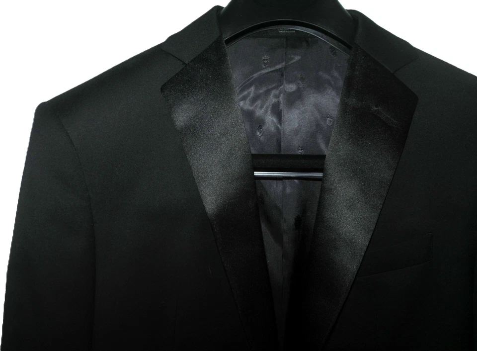 NUEVO SIN ETIQUETAS Para hombres 40S JOHN VARVATOS Star EE. UU. Bedford LNT Chaqueta de Cena Negra Esmoquin Foto 3 de 4