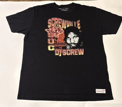 Mitchell & Ness DJ Screw S.U.C. Rap T-Shirt Men s XXL Black Screwed Up Click