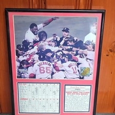Boston Red Sox 2004 World Series Champions Plaque with Photo & Scorecard