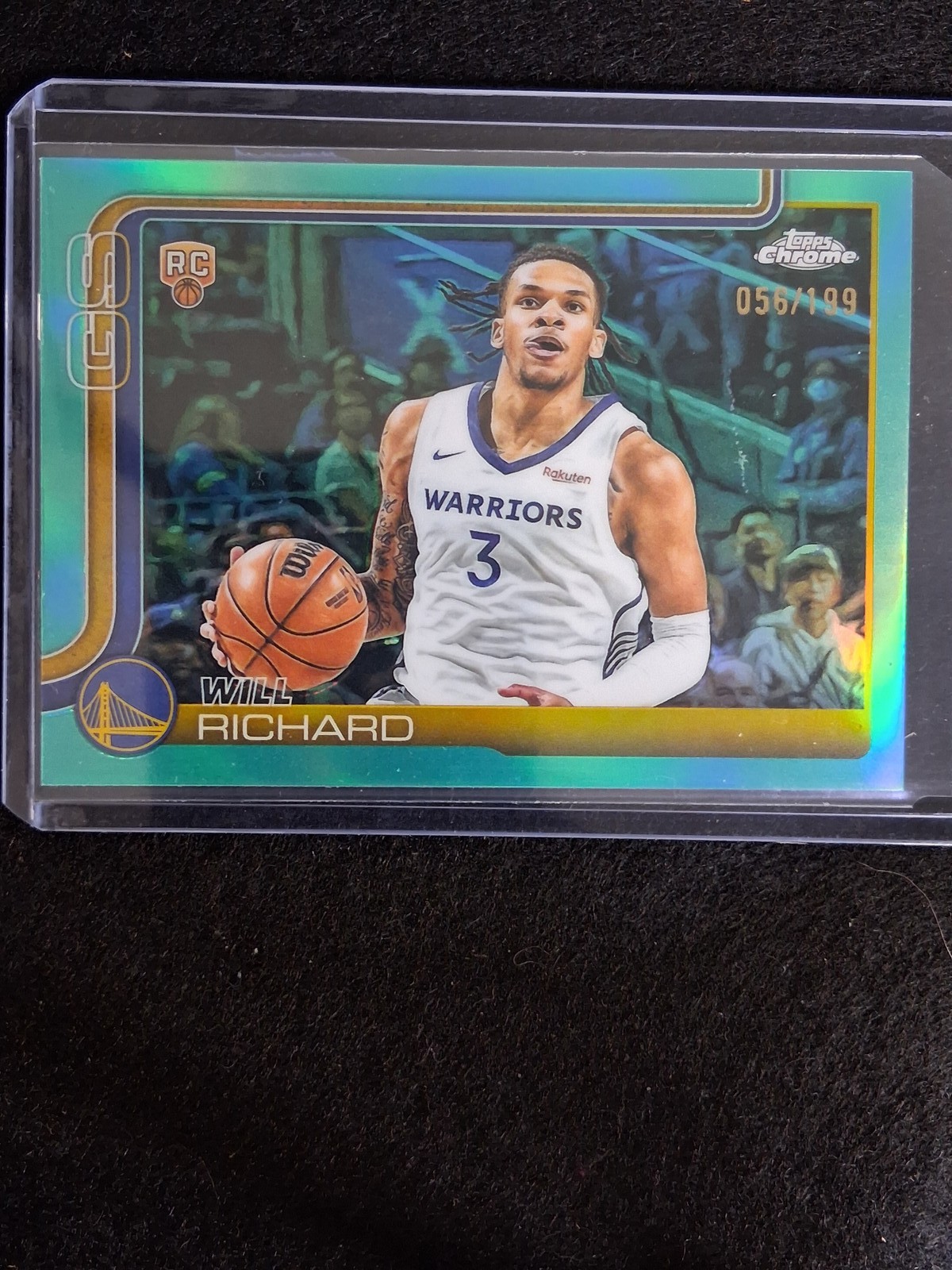 2025-26 Topps Chrome #287 Will Richard Aqua Refractor #/199