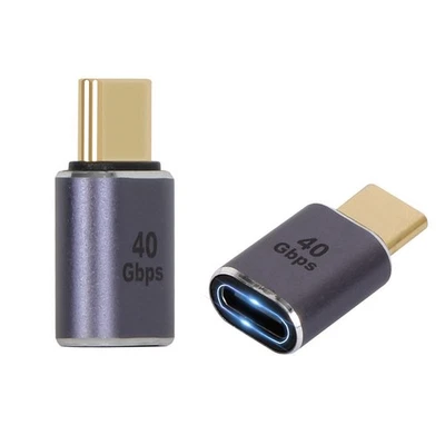 USB-C Adapter Stecker auf USB-C Buchse Verbinder Kabel Verlängerung Kupplung 4k - Bild 1 von 4