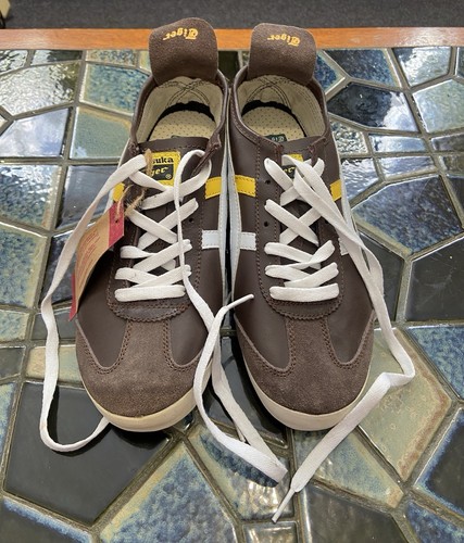 Onitsuka Tiger Mexico 66 Sneakers Brown White Yellow Mens US 9.5 Shoes - Picture 7 of 14