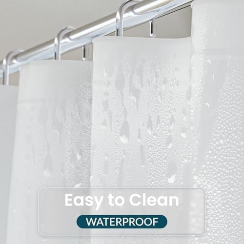 Weiß Duschvorhang Liner 72 x 78 lang Kunststoff Liner PEVA Bad wasserdicht - Bild 5 von 7