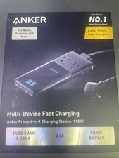 NEW Anker Prime 6-in-1 USB C Charging Station 140W Compact Power Strip A9128