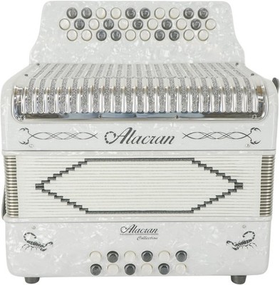 Alacran 3112 31-Button Diatonic Accordion - White Sol/GCF | eBay