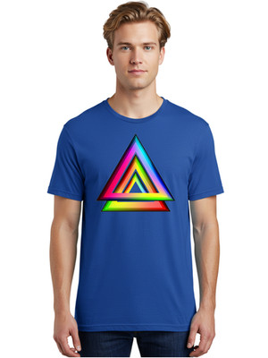 Triangles Mens Graphic Tee, 100% Cotton, Casual Summer Wear