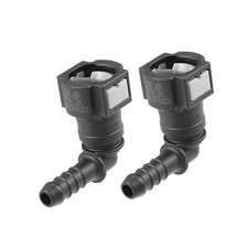 2pcs Fuel Line Quick Connect 90 Degree Push-On Single Barb Adapter Connector