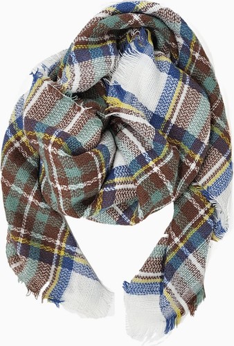 Damen Herbst Winter Karo Schal Oversize Leicht Accessoire Geschenk - Bild 4 von 9