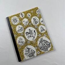 Vintage Yellow Floral Pattern Cover Lined Notebook Journal