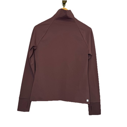 NWT Nic & Zoe Active Elderberry Mauve Pullover Mock Neck Long Sleeve Size M